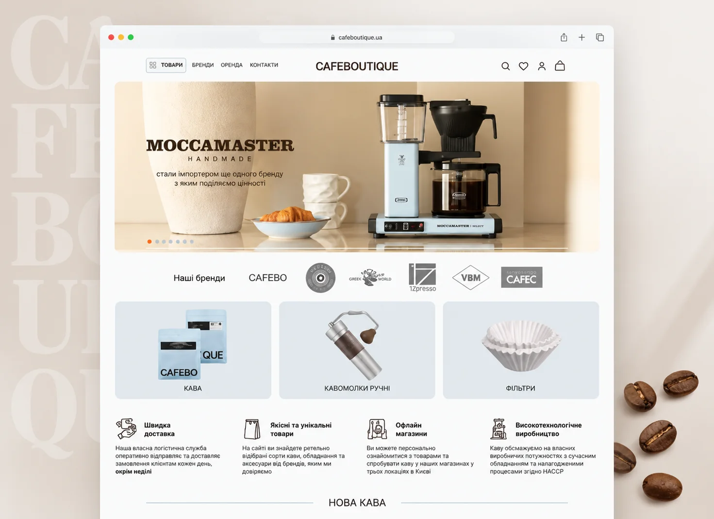 CAFEBOUTIQUE — eCommerce-платформа для online та offline продажів